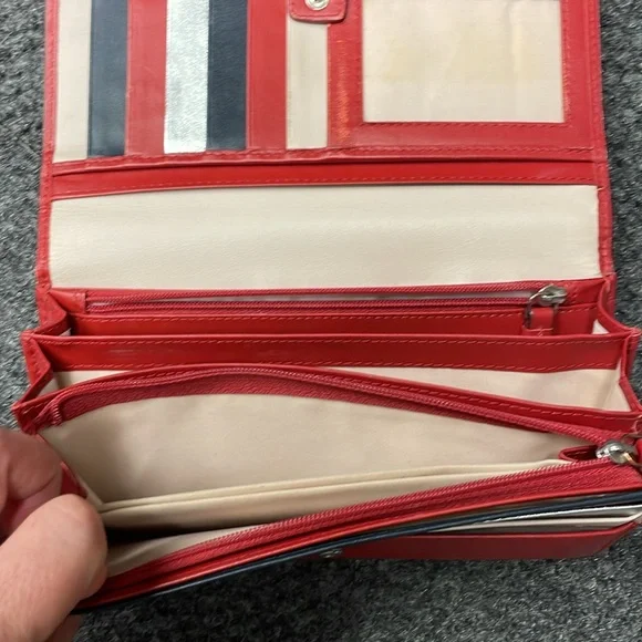 Radley London wallet maroon red Scottie dog puppy trifold English - Picture 9 of 9